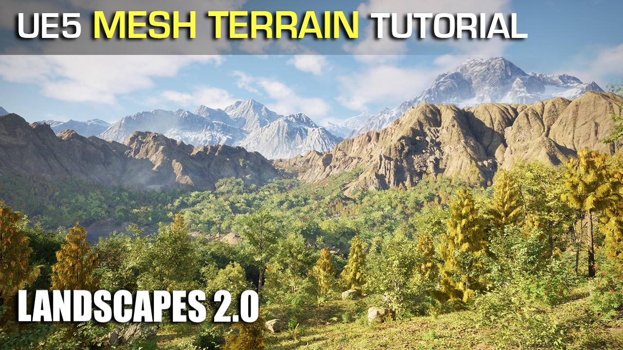 How to Use Unreal Engine’s New Landscape System - Mesh Terrain Tutorial video thumbnail