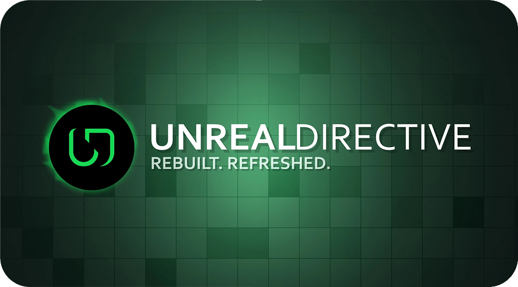 The Unreal Directive logo with the words Rebuilt. Refreshed.